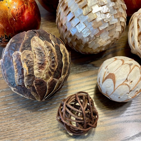 Mixed Material Decorative Bowl / Vase Fillers, Set of Eight - Picture 4 of 10